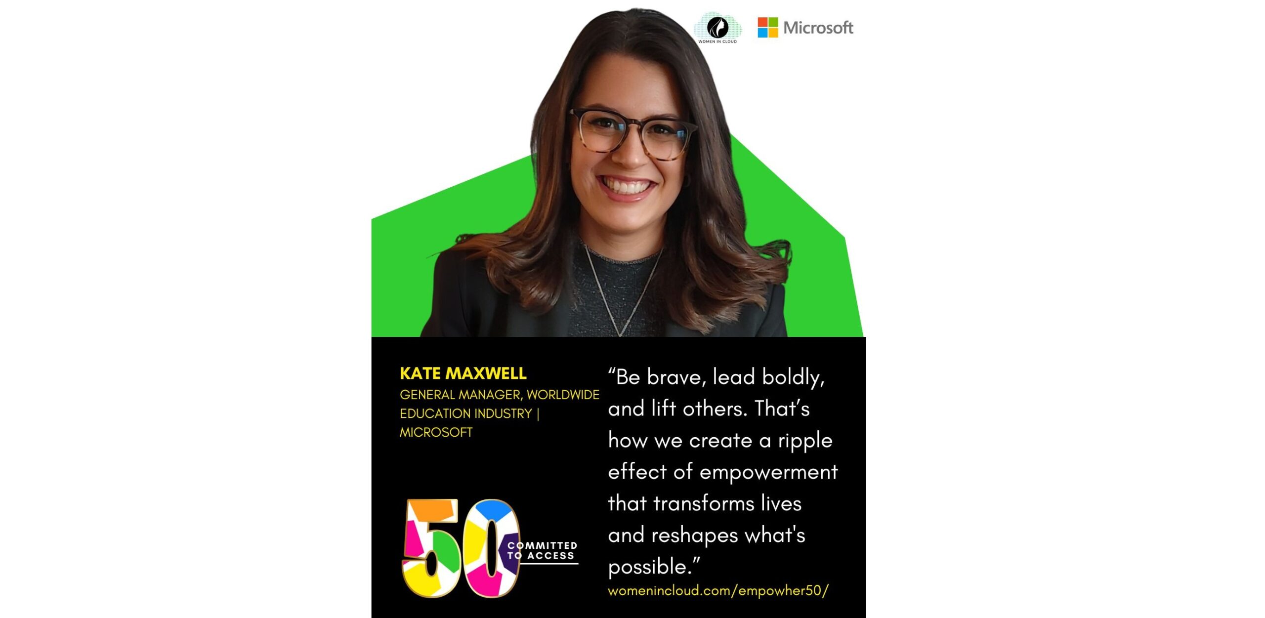 #empowHER50 campaign: celebrating 50 women leaders of Microsoft